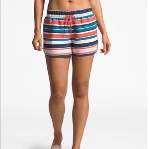 The North Face striped shorts